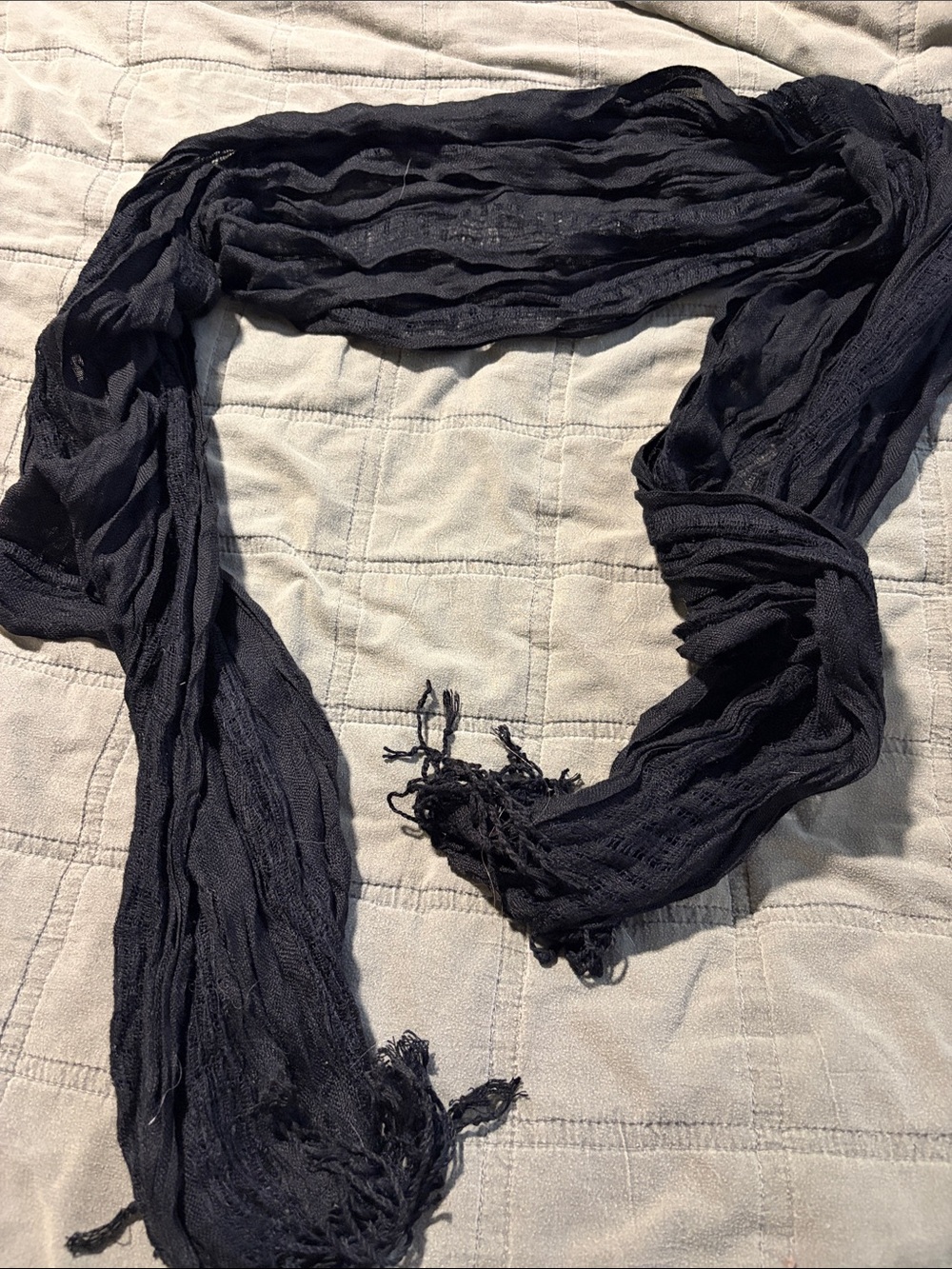 Black Women's Lightweight Scarf - Versatile Everyday Accessory